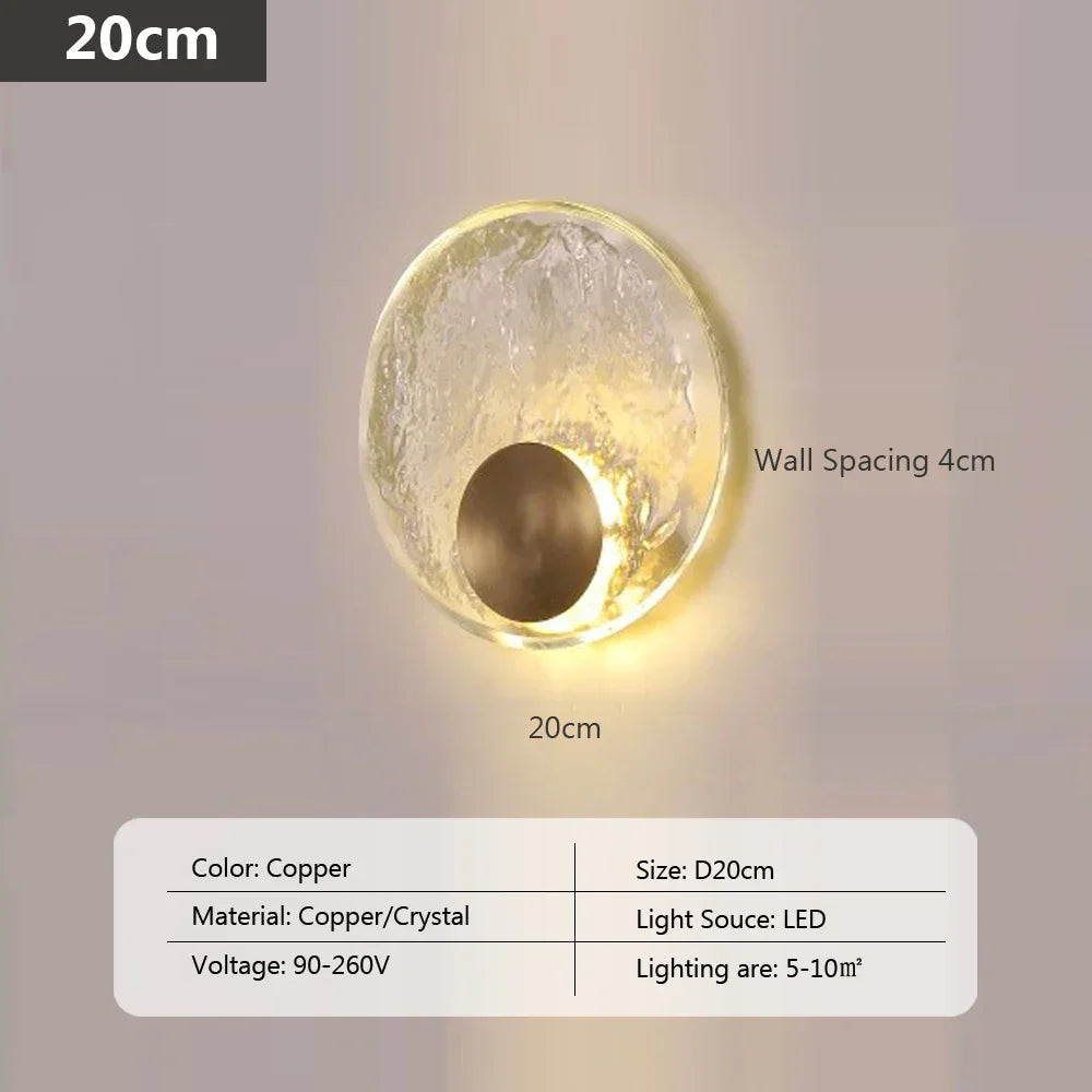 CrystalLuxe - Elegant LED Crystal Wall Lamp