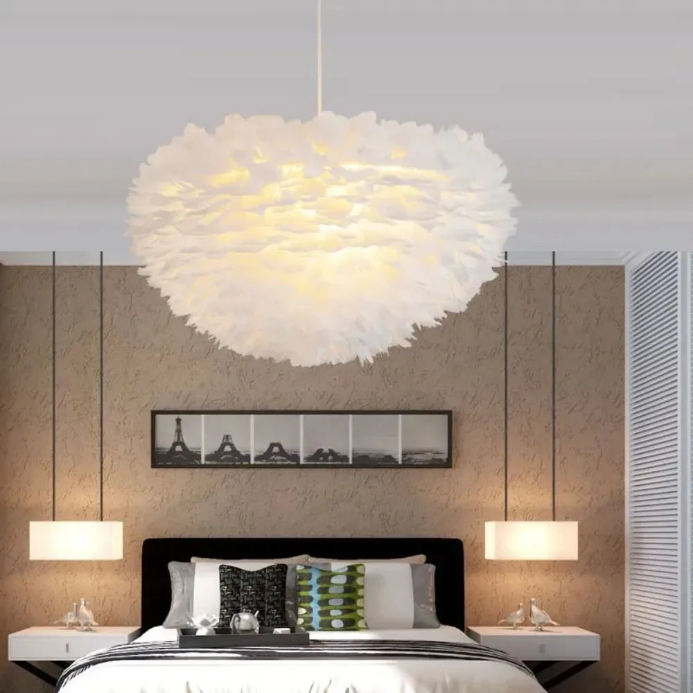 Scandinavian Feathers Pendant Lamp with Modern LED