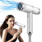 Professional High-Power Negative Ion Hair Dryer with Air Nozzle for Home and Salon Use