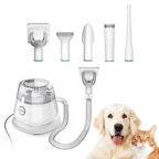 5-in-1 Dog Grooming Vacuum Kit – Low Noise Pet Hair Remover with Deshedding Tools & Dust Cup