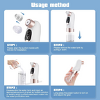 Electric Bubble Blackhead Remover with USB Rechargeable Suction and Water Cycle Technology