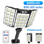 SolarBright LumiWall | Solar-powered Wall Light | Motion Sensor & 800 LEDs | Weatherproof