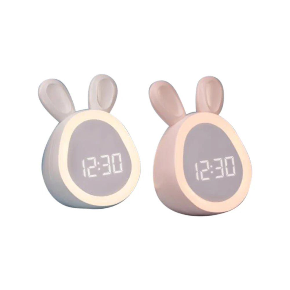 WakkerKonijn – Kids alarm clock with LED night light and playful rabbit design