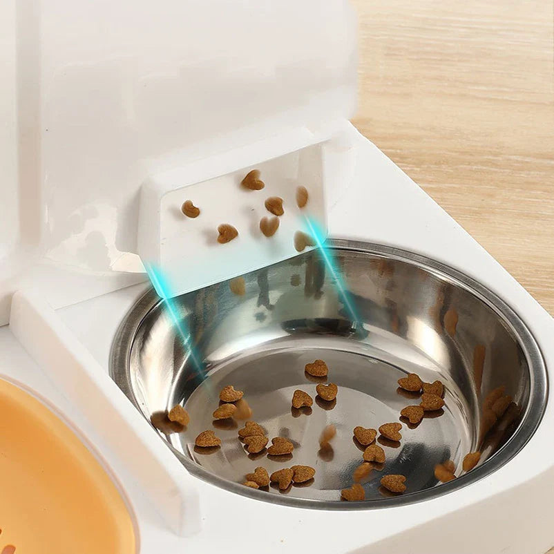 Feedipet Food & Water Dispenser for Cats & Dogs | Automatic Refill | 2-in-1 Bowl Set