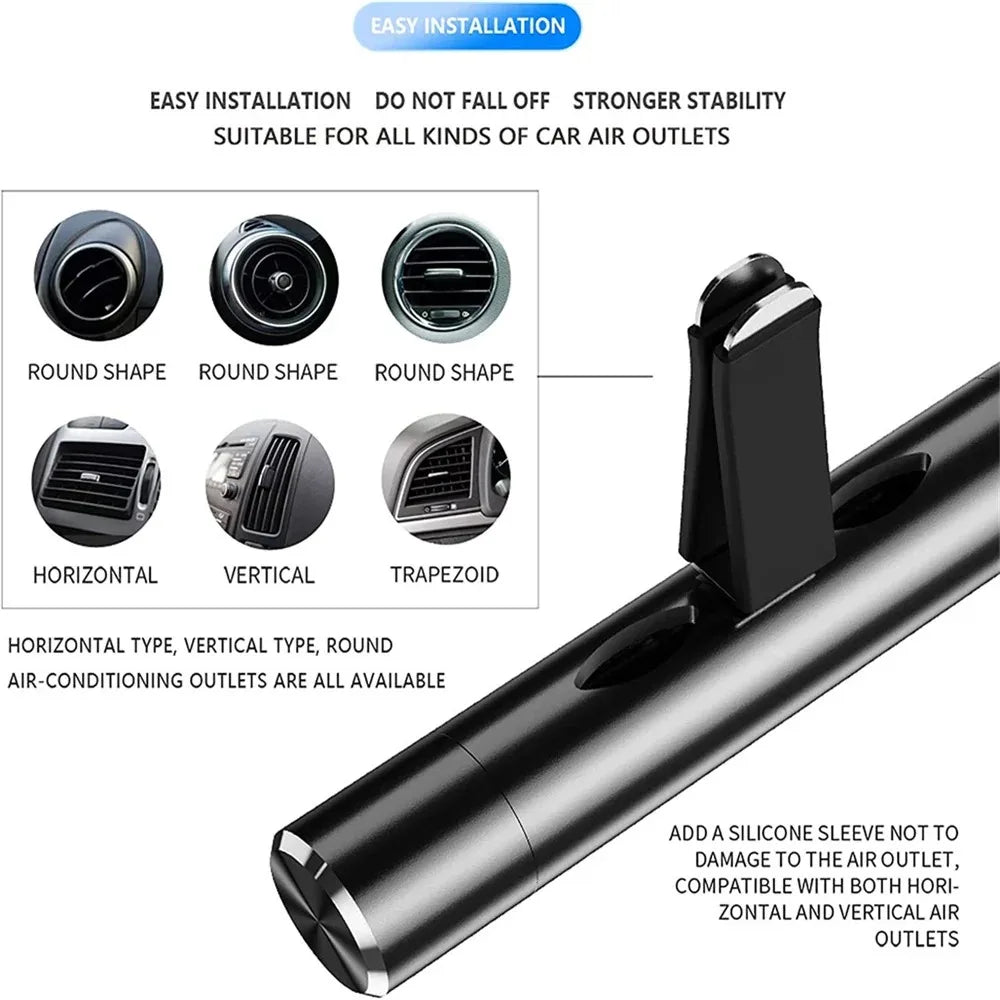 Brisano Car Fragrance Clip | Natural & Refillable | Metal Housing & Fragrance Control | For Air Vents
