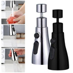HydroFlex360 – Multifunctional 360°/720° Rotatable Kitchen Faucet Attachment with 3 Spray Types