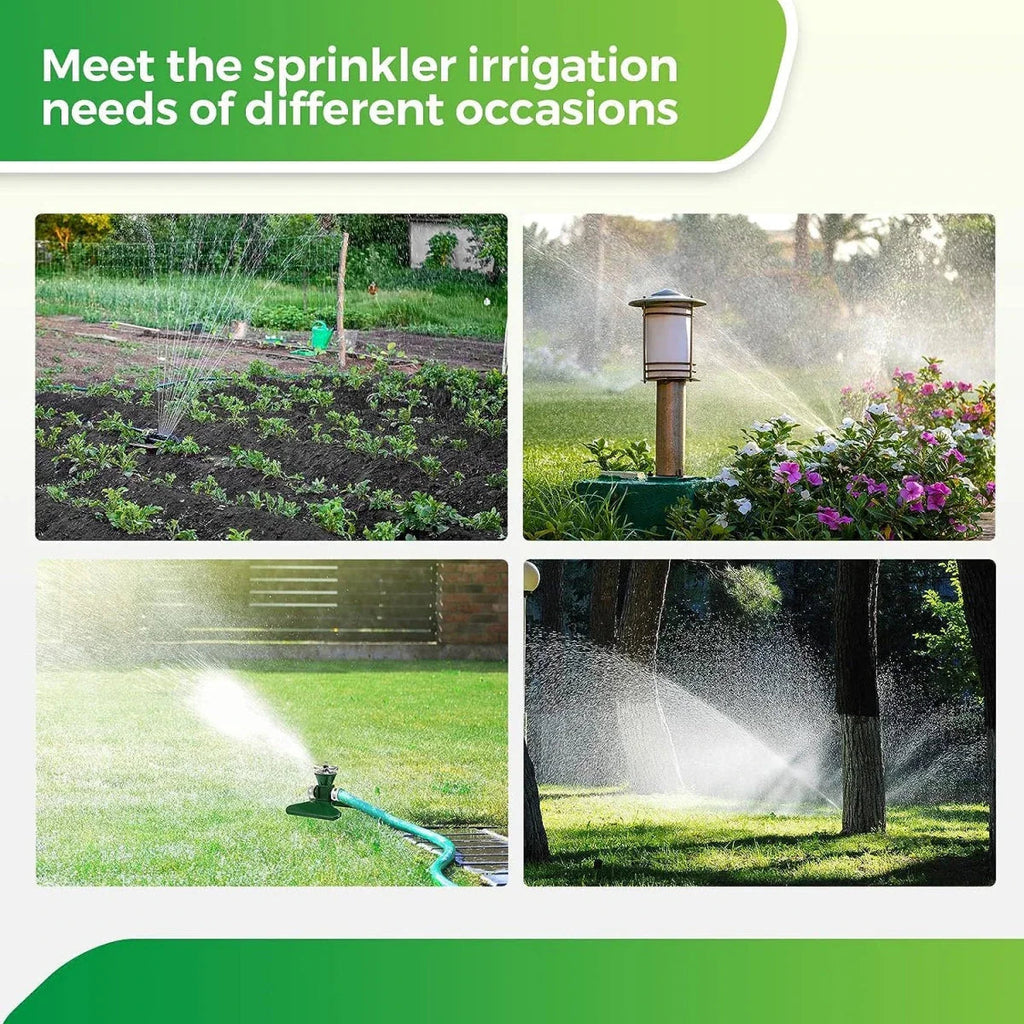360-Degree Automatic Rotating Metal Lawn Sprinkler – Effective Garden Watering Spray Head