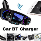 Bluetooth 5.0 Car FM Transmitter with Dual USB Charger and LED Display