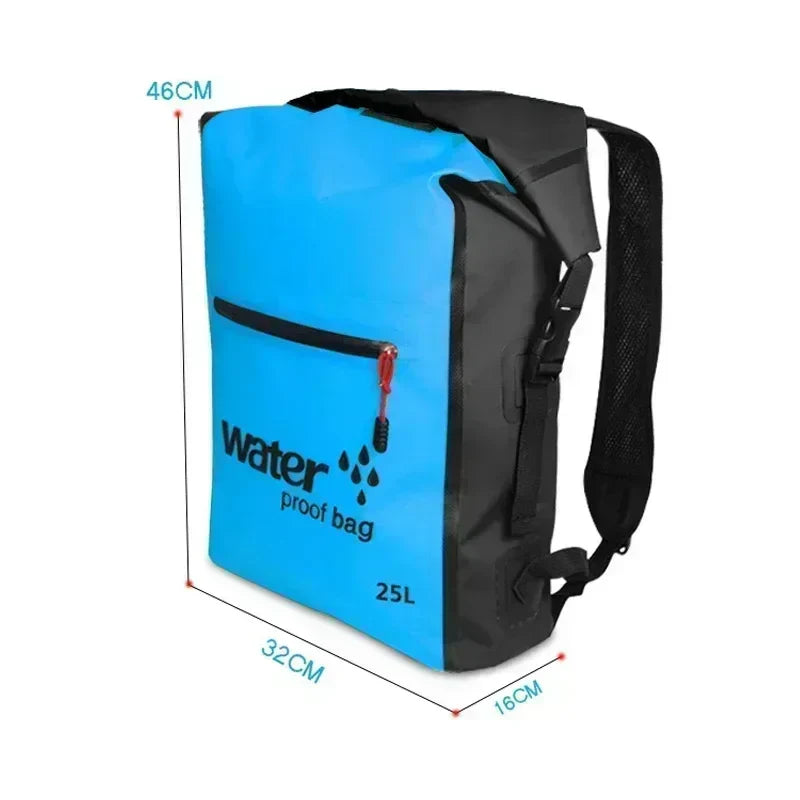 Waterproof Backpack AquaDryX 25L | Floating Dry Bag | Rolltop & Breathable | Ideal for Kayaking, Trekking & Outdoor