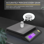 5 kg/0.1 g and 10 kg/1 g digital electronic kitchen scale, LCD display, fully waterproof stainless steel weighing tool for baking