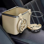 Car Armrest Storage Organizer with Cup Holder