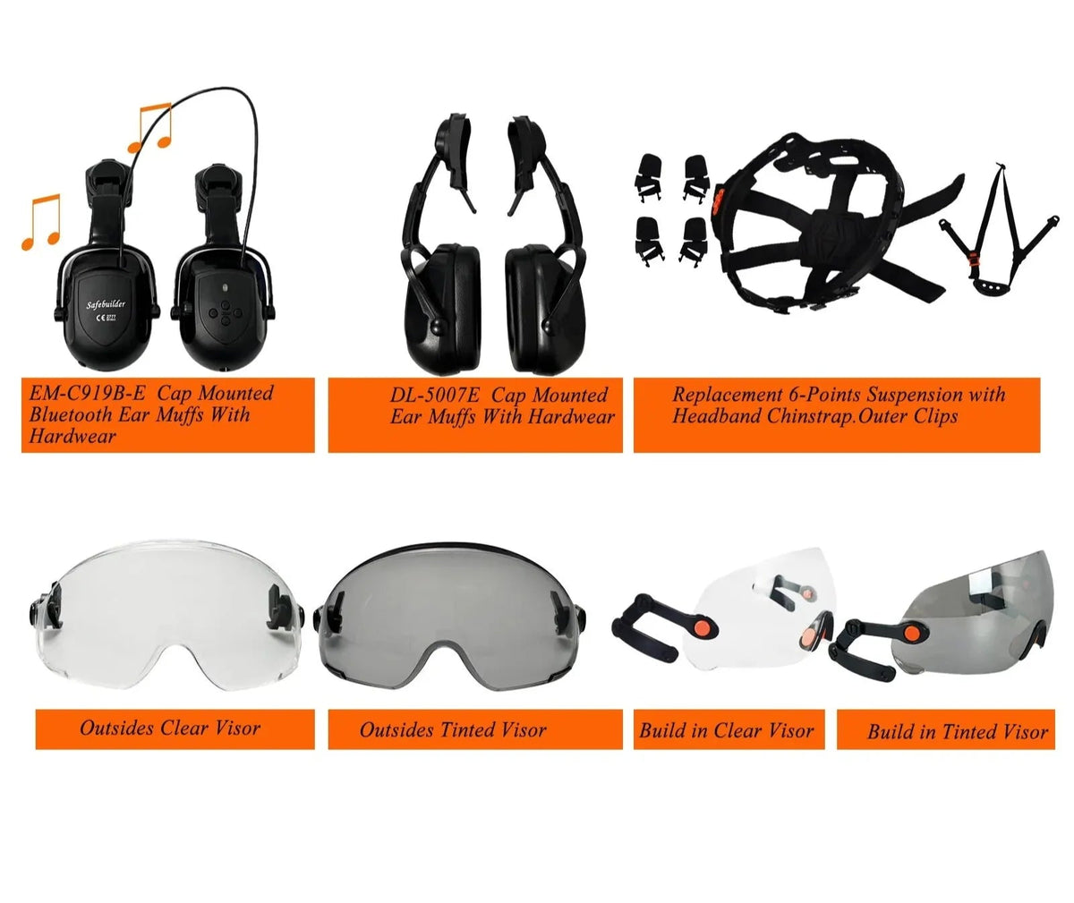CE ABS Safety Helmet with Goggles & Visor – SafeGuard