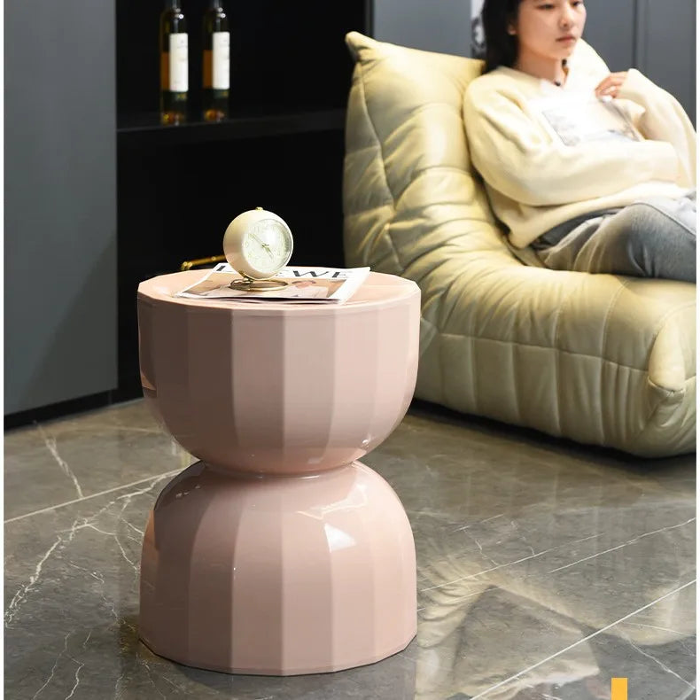 Scandinavian Hourglass Side Table with Creative Design