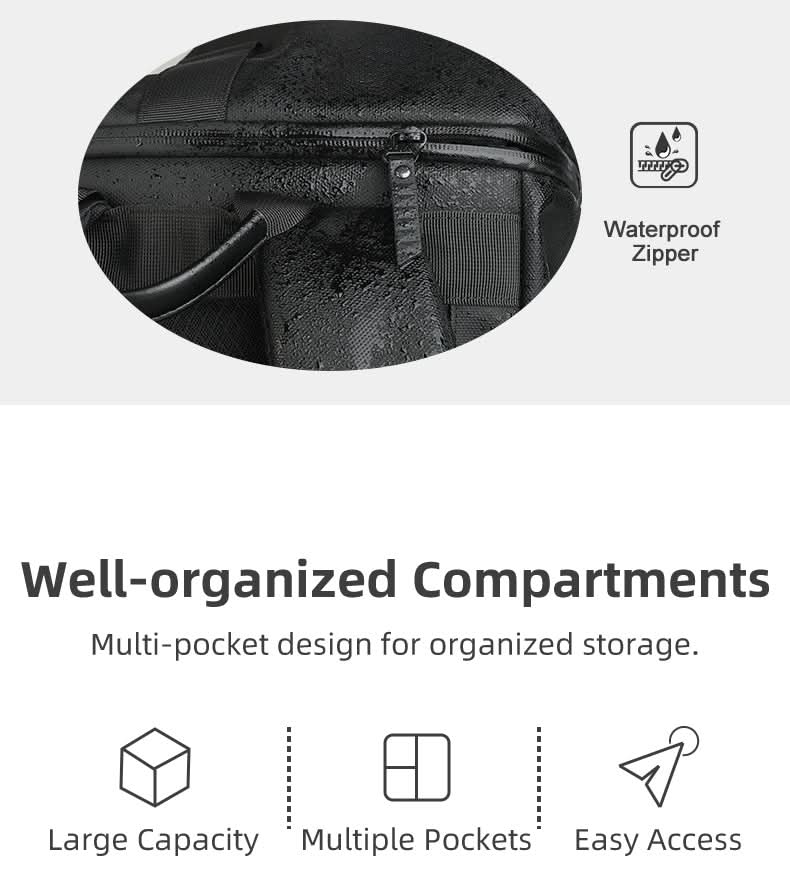 Expandable outdoor backpack with large volume & laptop compartment