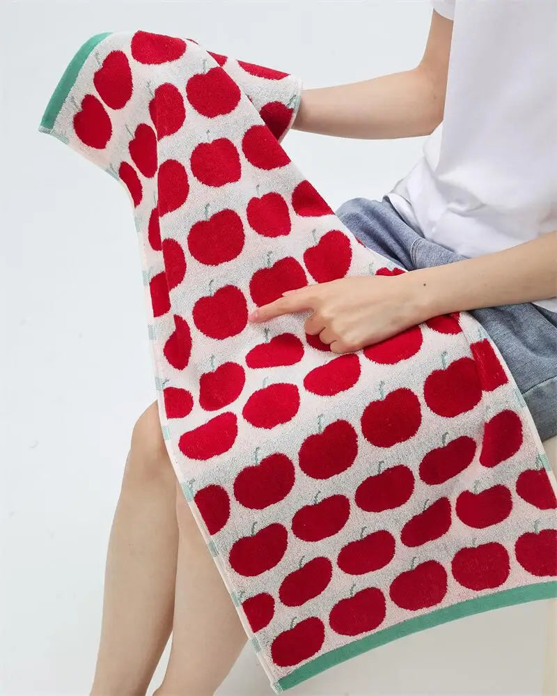 Apples Pattern Cotton Towel