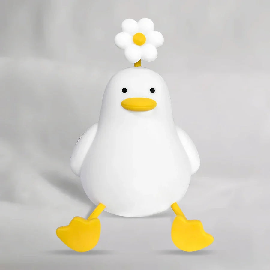 Cute Flower Duck Phone Holder Night Lamp