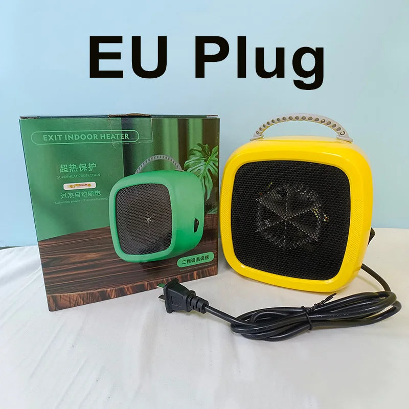HeatEase | Mini Table Heater | Portable PTC Ceramic Heater | 14.2×14.1×10.1 cm | Quiet & Energy Saving