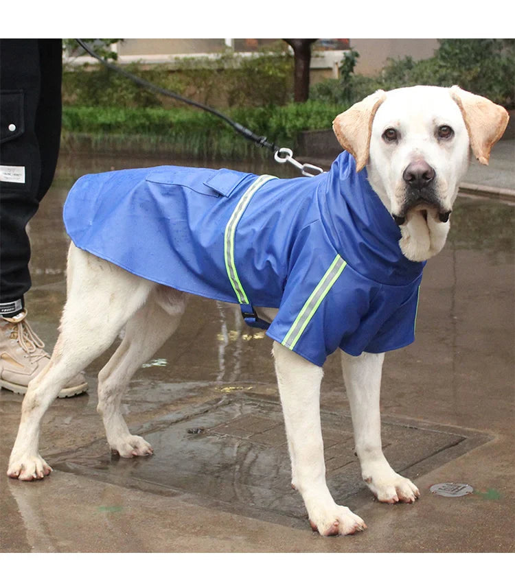 Waterproof Dog Raincoat with Hood & Reflectors
