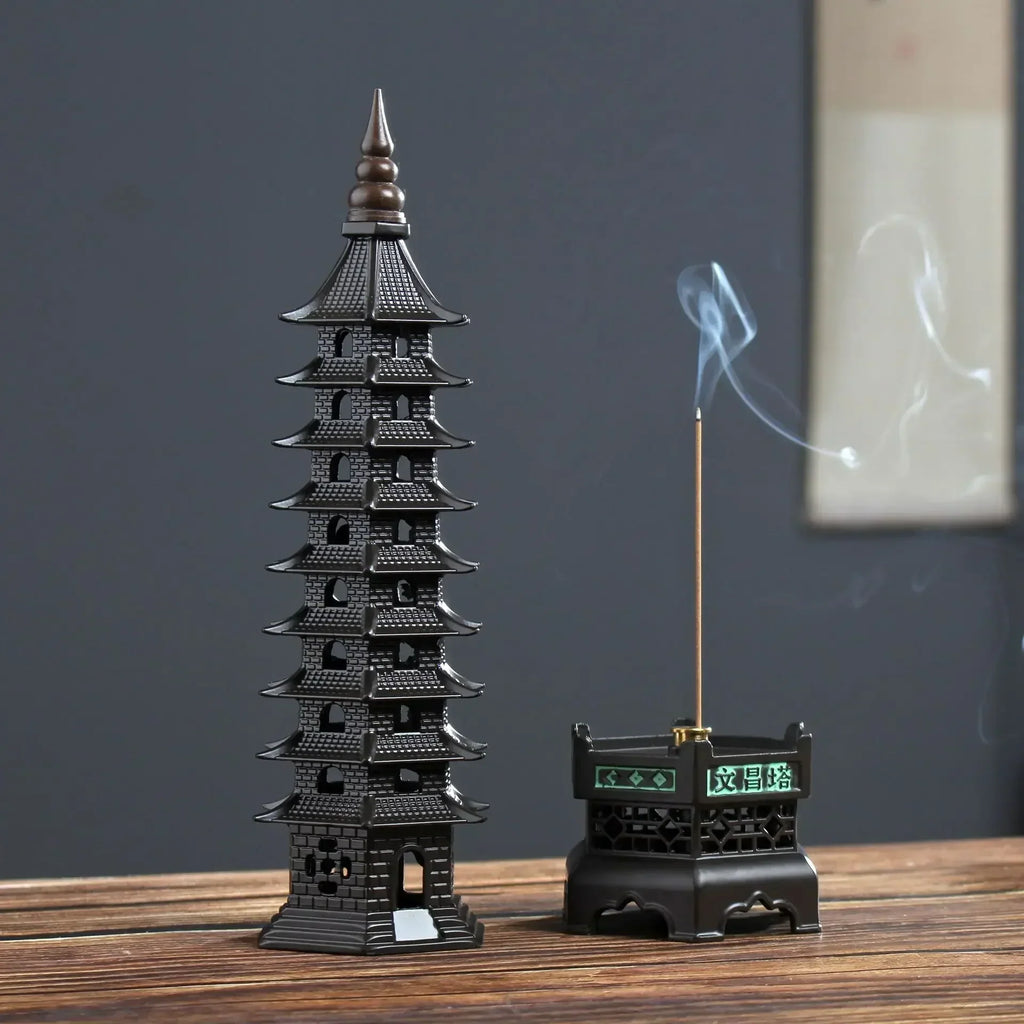 Zen Tower-Style Smoke Waterfall Incense Burner