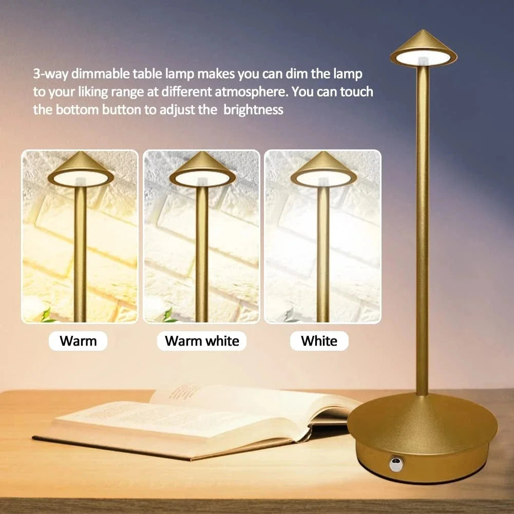 Rechargeable Table Lamp Creative Dining Room Touch Led Hotel Bar Coffee Pina Pro Table Lamp Decorative Desk Lamp