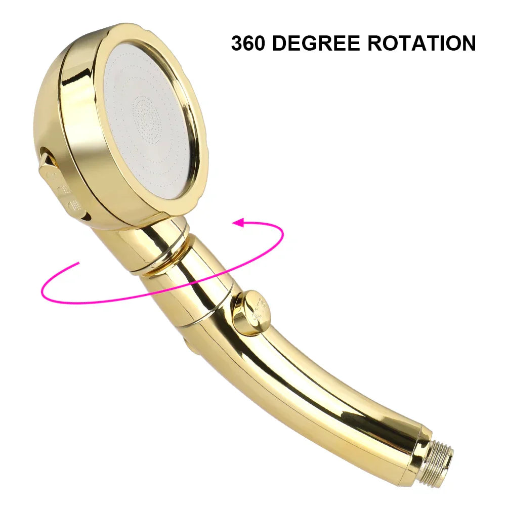 Rotatable handheld showerhead with 3 spray types