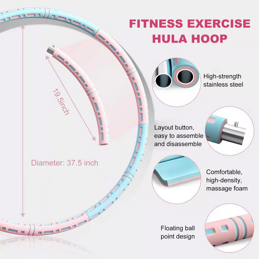 Detachable Stainless Steel Weighted Fitness Hoop for Full Body Exercise