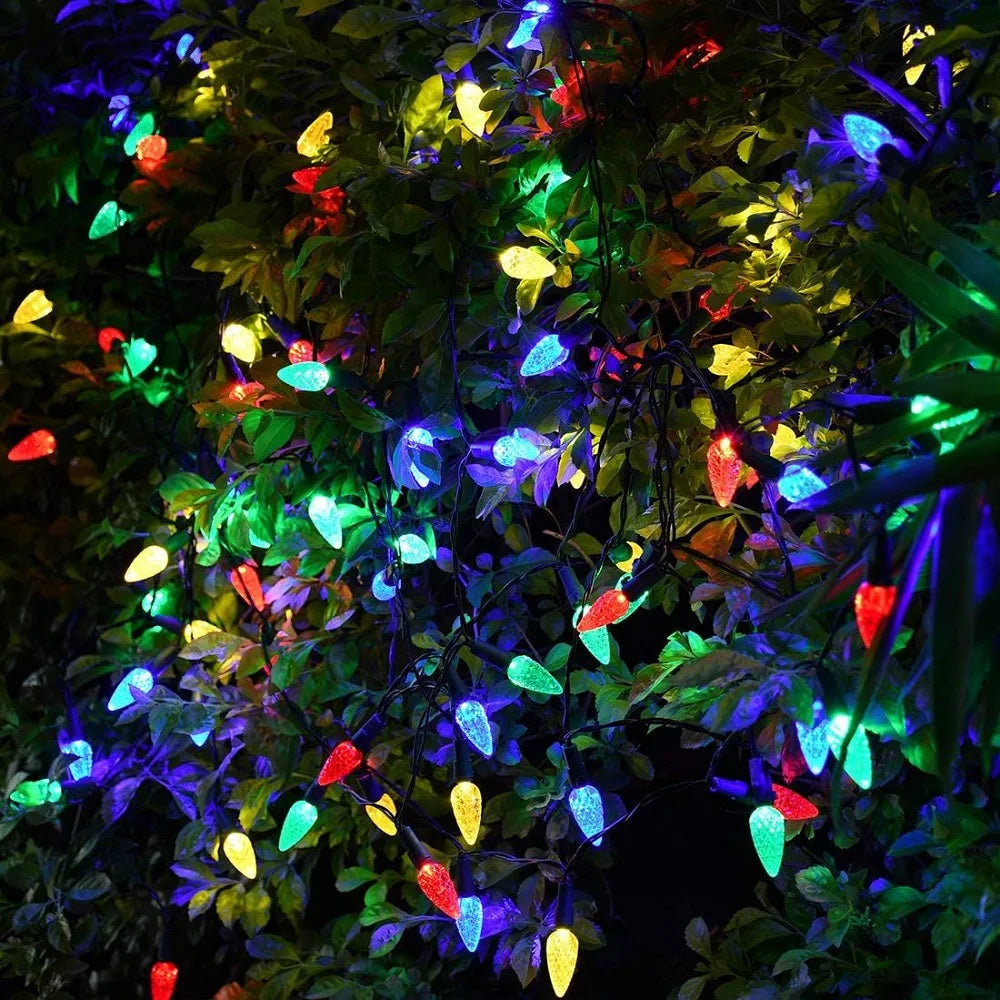 SunBerry Solar-Strawberry-Light String | 8 Light Modes | Color Change & Solar Powered | For Garden, Balcony & Christmas
