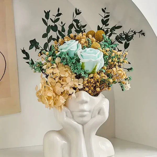 Abstract Face Vase – Unique Design for Stylish Interior Decoration