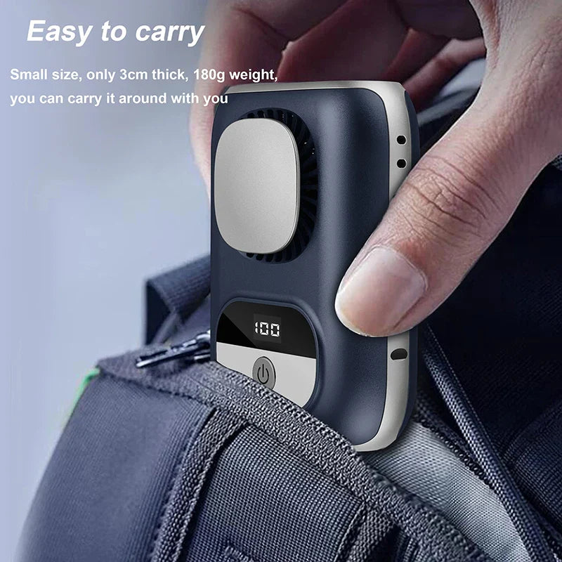 CoolBelt Mini Hip Fan | Portable & Bladeless | LED Display & 12 hrs Runtime | Rechargeable via USB-C