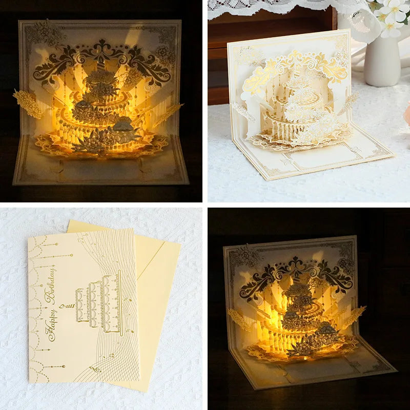 Illuminated Pop Up Birthday Gift Card