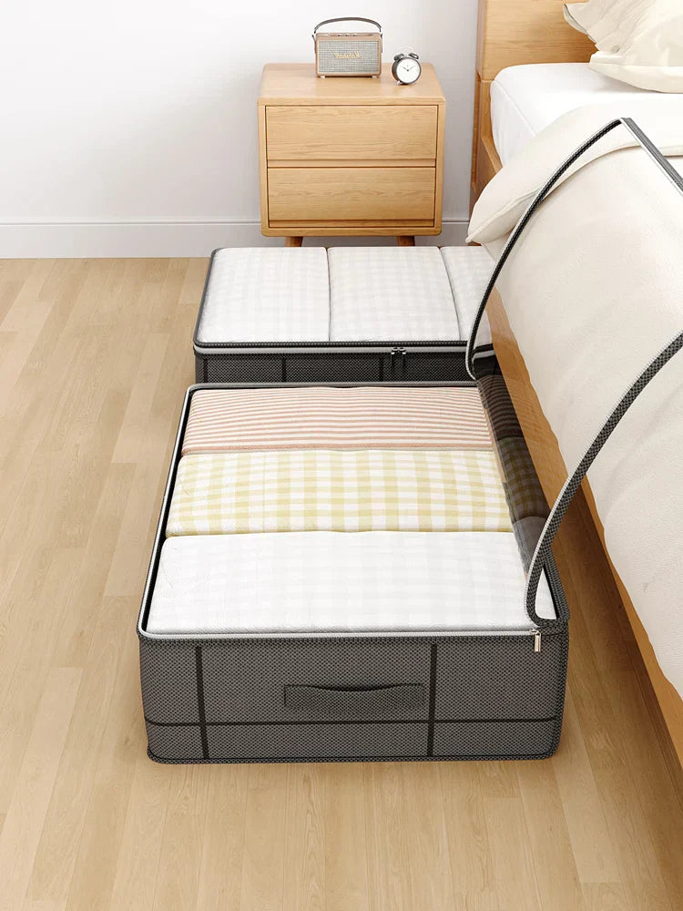 Hidevera Underbed Bag | Foldable & With Window | Tear-Resistant & Breathable | For Bedding & Clothing