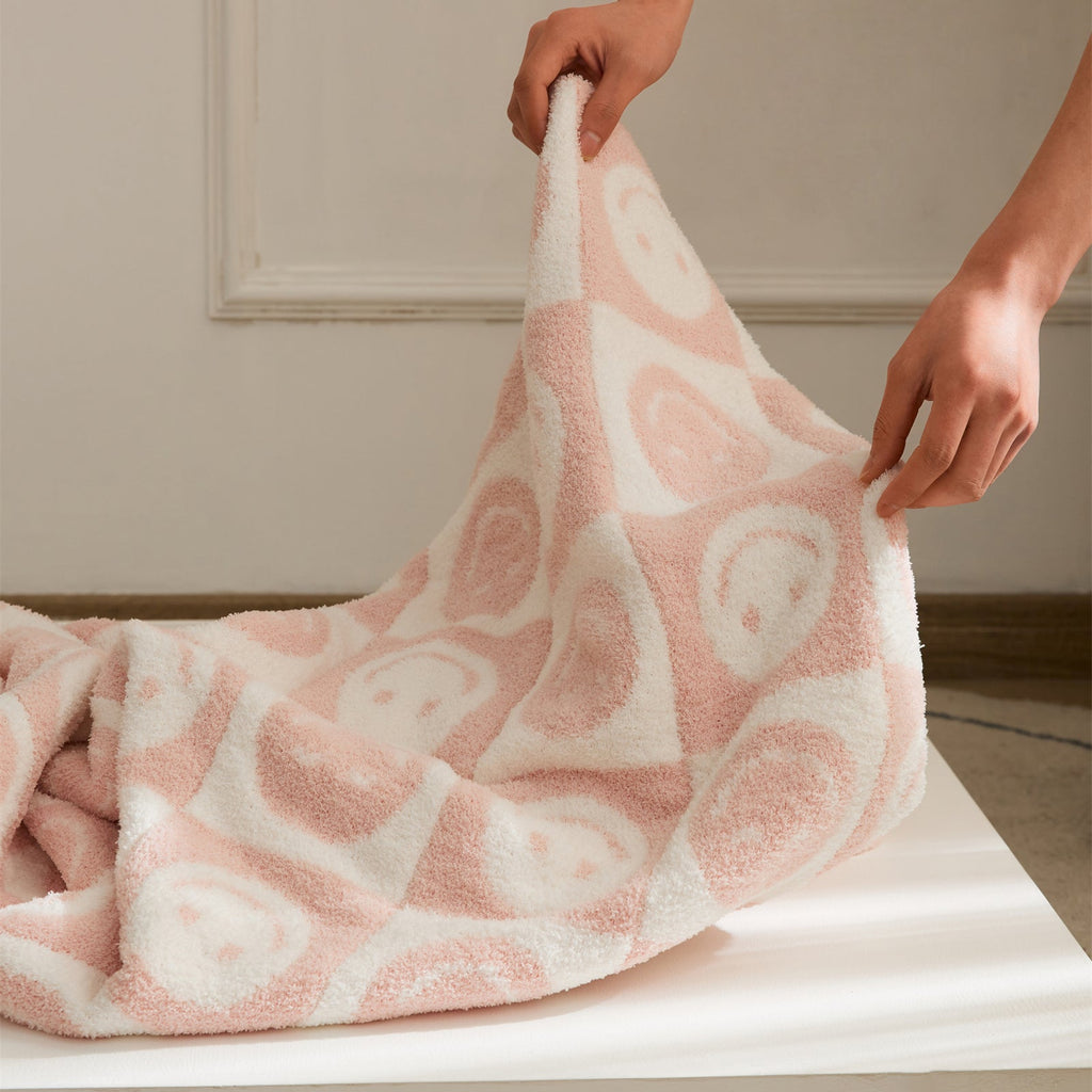 Smiley Checkered Blanket