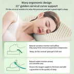 Hypoallergenic natural latex breathable ergonomic pillow