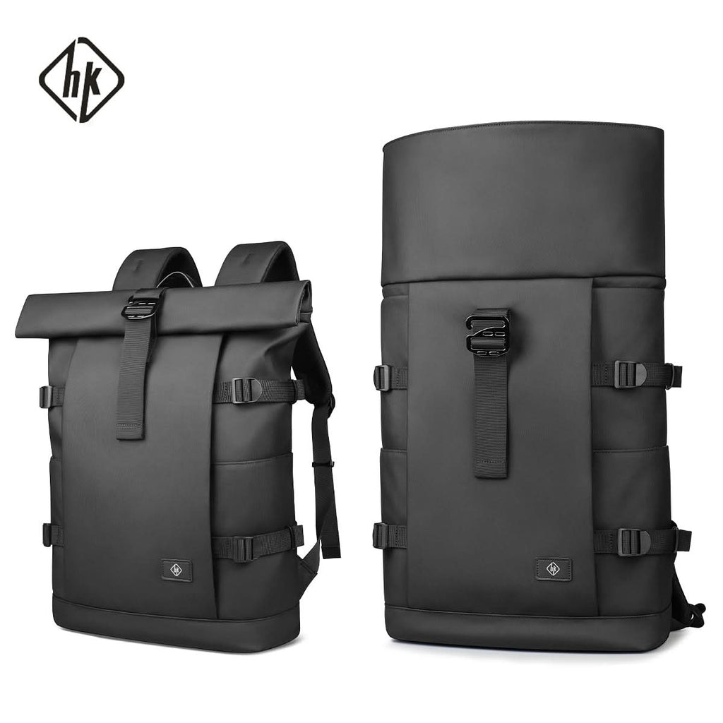 Expandable outdoor backpack with large volume & laptop compartment