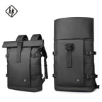 Expandable outdoor backpack with large volume & laptop compartment