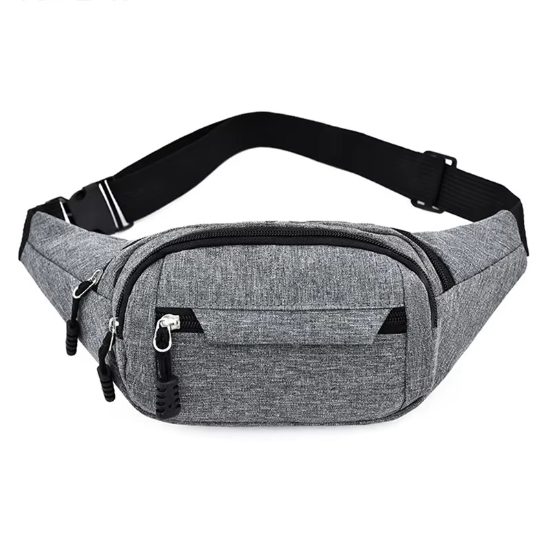 Unisex Waterproof Canvas Waist and Crossbody Bag for Outdoor Sports