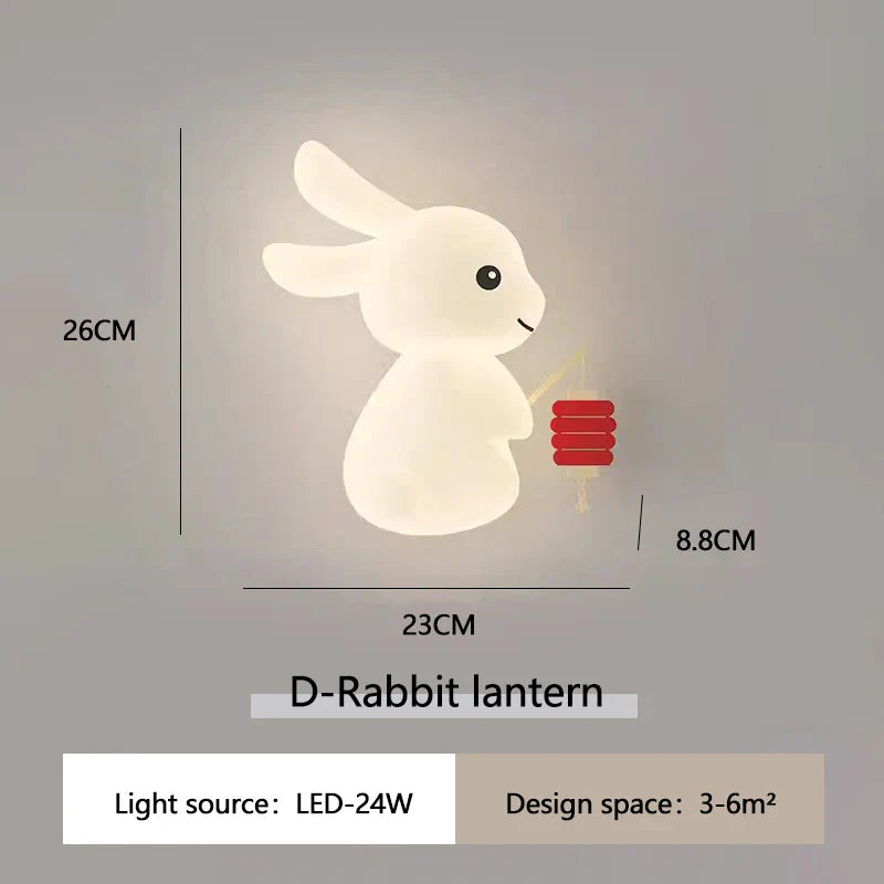 RabbitGlow Lamp - Playful LED Children's Wall Lamp