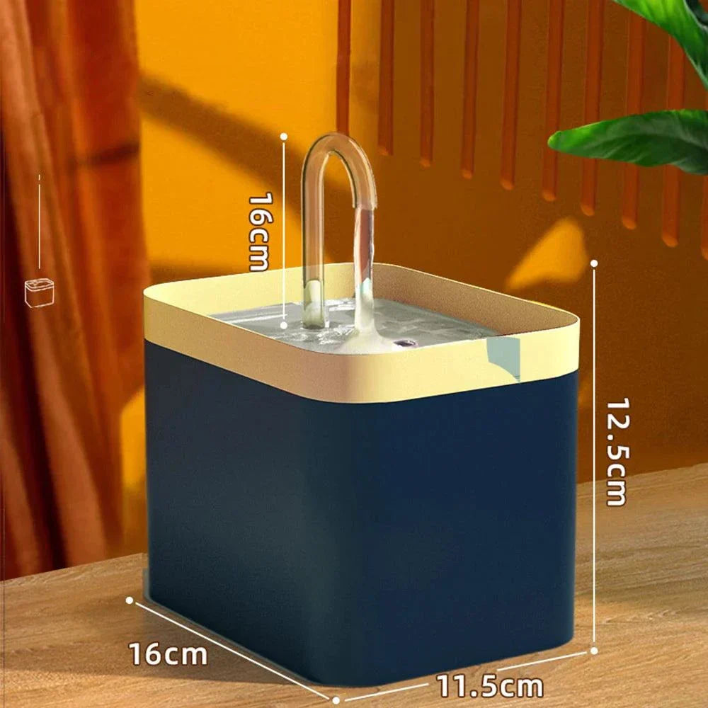 Ultra-quiet Pet Water Fountain with Intelligent Filtration - 1.5 l Stainless Steel