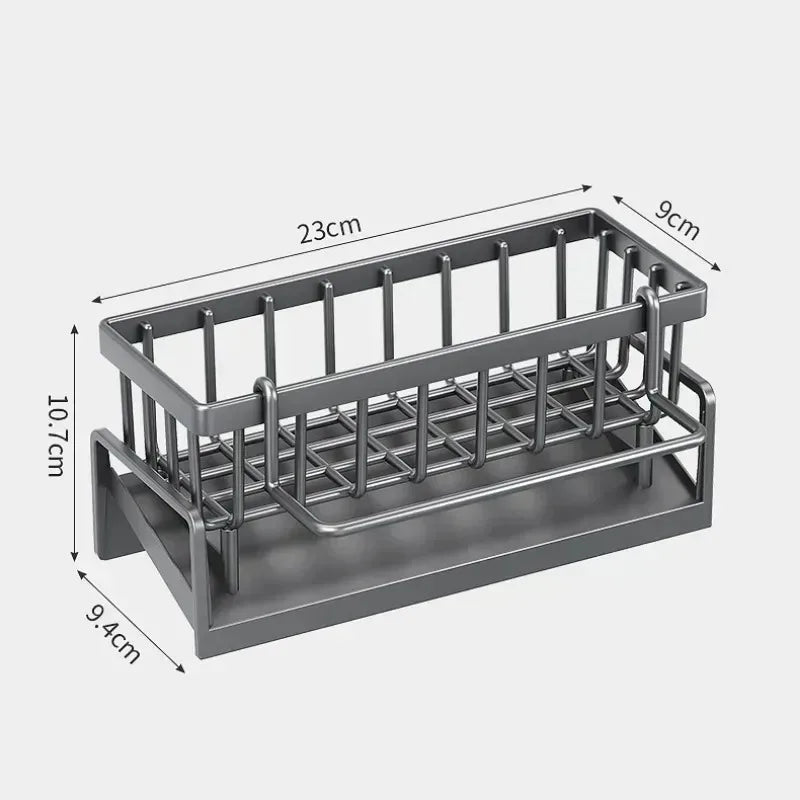 Kitchen Soft Sponge Holder Kitchen | Multifunctional Draining Rack | For Sink, Cloths & Dish Soap | Organizer Shelf