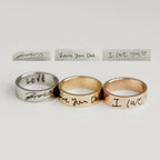 Personalized Hand Written Note Ring