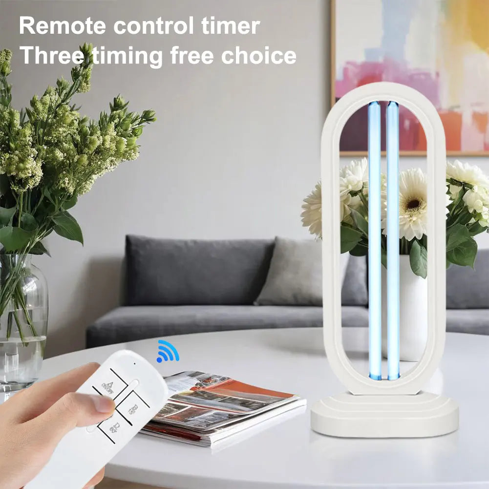 Purevia UV-C Disinfection Lamp | 38W | With Remote Control & 3 Timer Levels | UV + Ozone | 41.5 × 18 cm