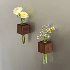 Wooden Magnetic Flower Tube Vase
