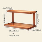 BambuCasa 2-tier wooden shelf