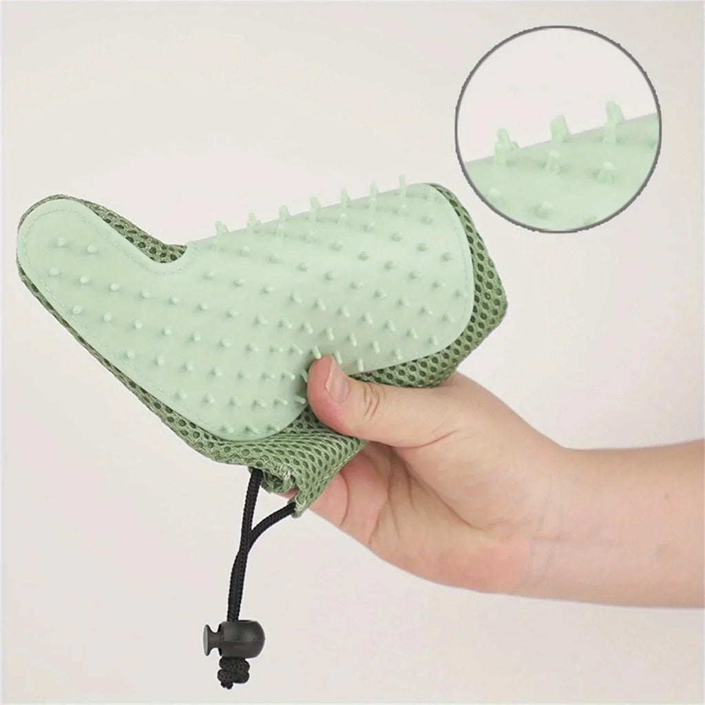 Pawrella 2-in-1 Pet Glove | Coat Care & Hair Removal in one | For cats & dogs | Silicone nubs | Washable
