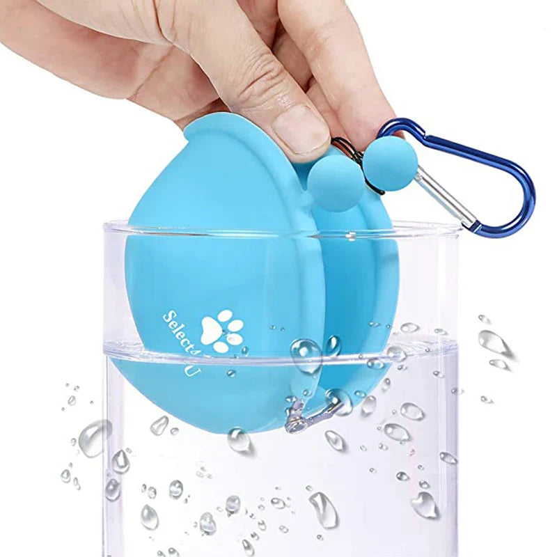 Treatico Silicone Snack Bag for Dogs | With Clip & Velcro | For Training, Walking & Traveling | 9 × 9.5 cm