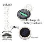GlowJar Solar Deck Lights | Solar Powered | Warm White LED Fairy Lights | For Garden & Balcony