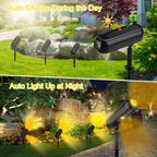 LumoGlow | LED Solar Spotlight | 2-in-1 Light Mode | IP65 Waterproof