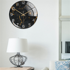 Stylish Marble Wall Clock with Silent Mechanism