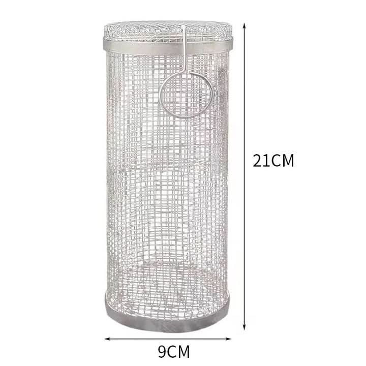 Stainless Steel BBQ Grill Basket Cylinder for Vegetables and Meat
