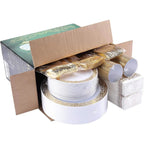 350pcs Disposable Gold Lace Dinnerware Set for 50 Guests
